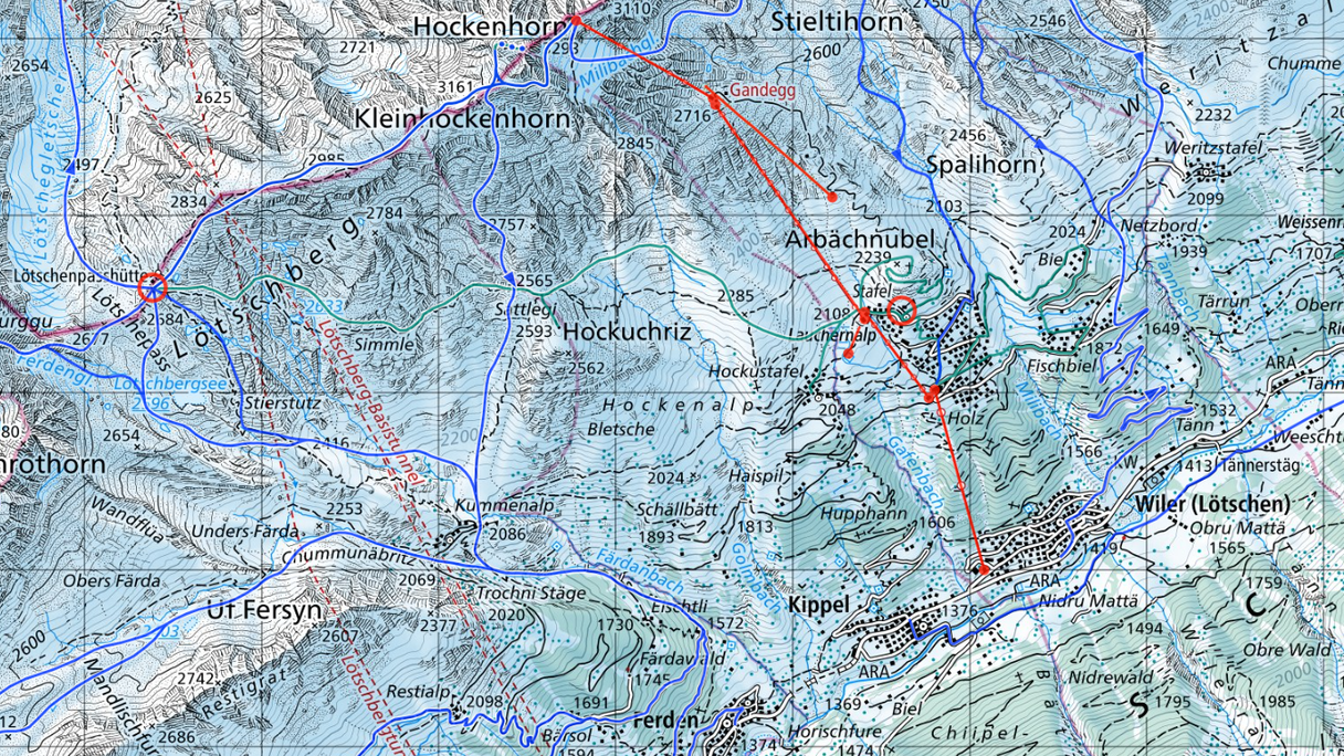 Map section snow sports topic