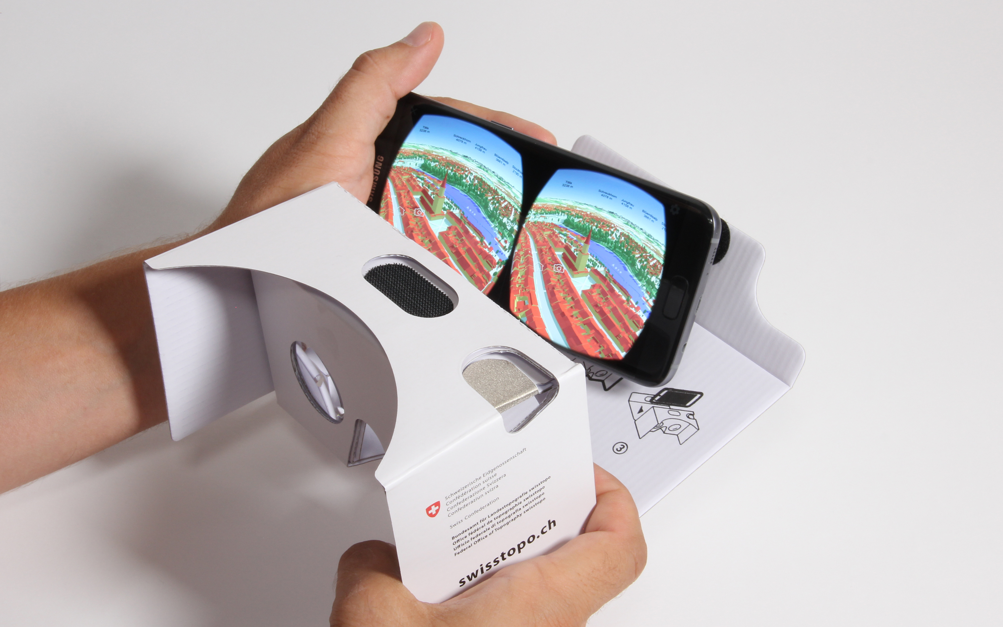 Insert smartphone into Cardboard