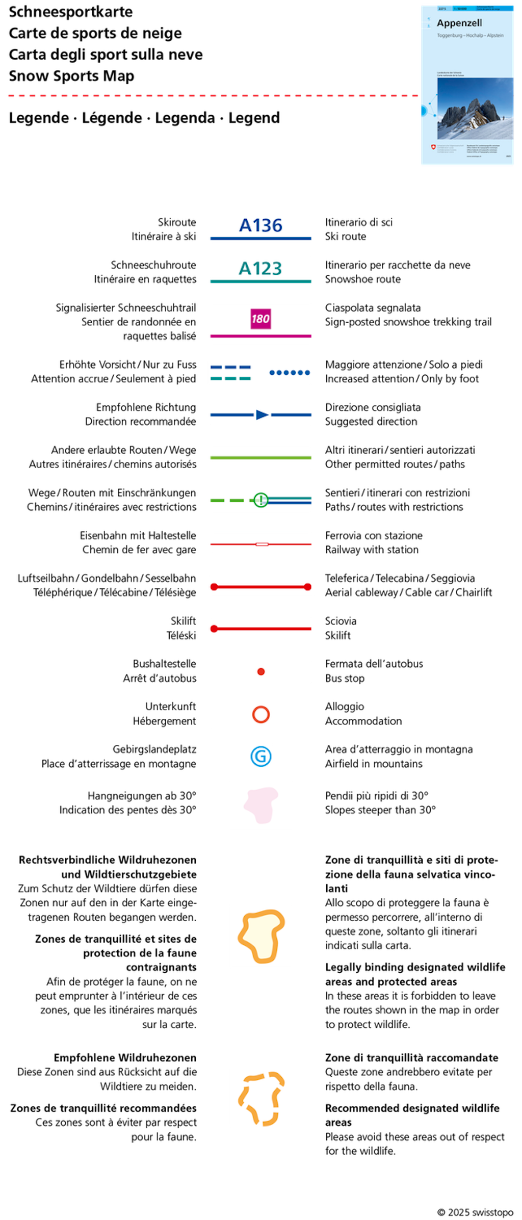 Legend Snow Sports Map