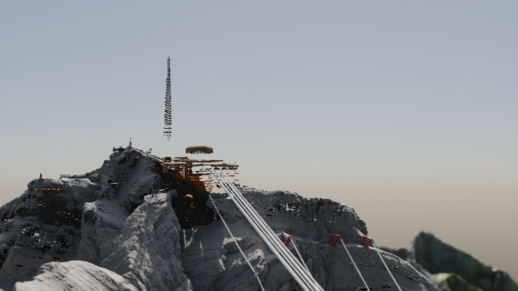 Säntis représenté sous forme de nuage de points LiDAR