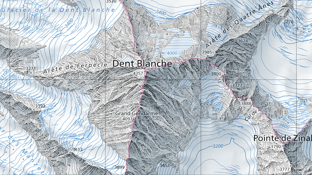 Dent-Blanche sur la carte nationale en 2023