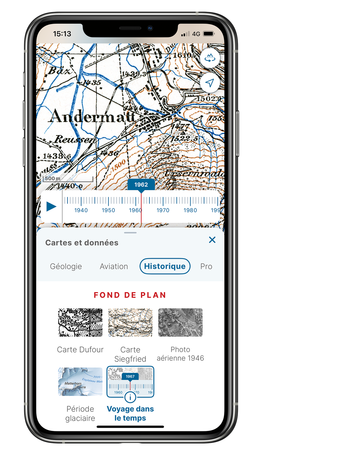 iPhone Voyagez dans le temps 