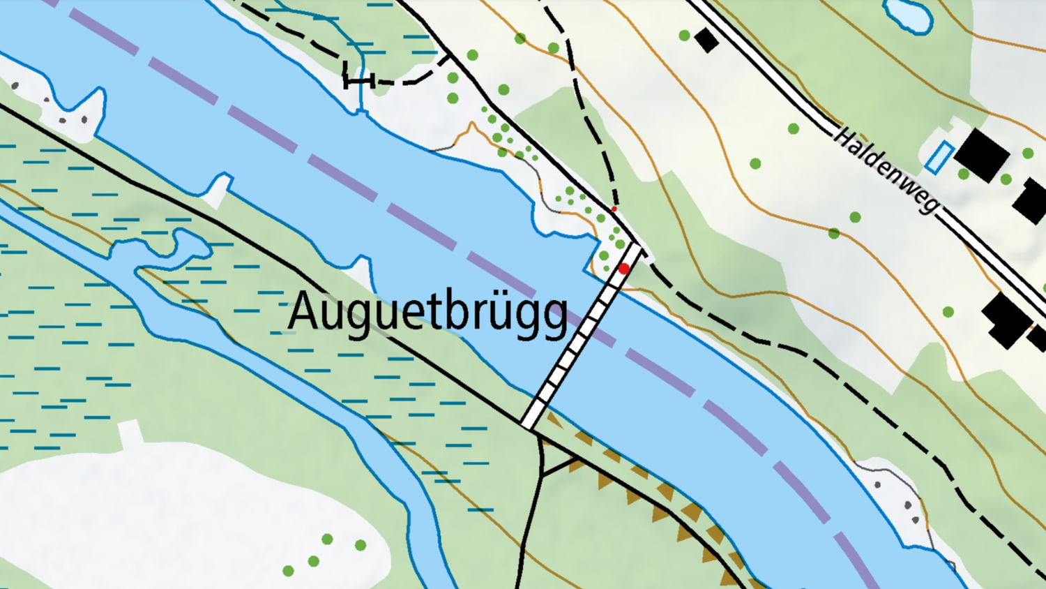 Pont avec barrière de passage