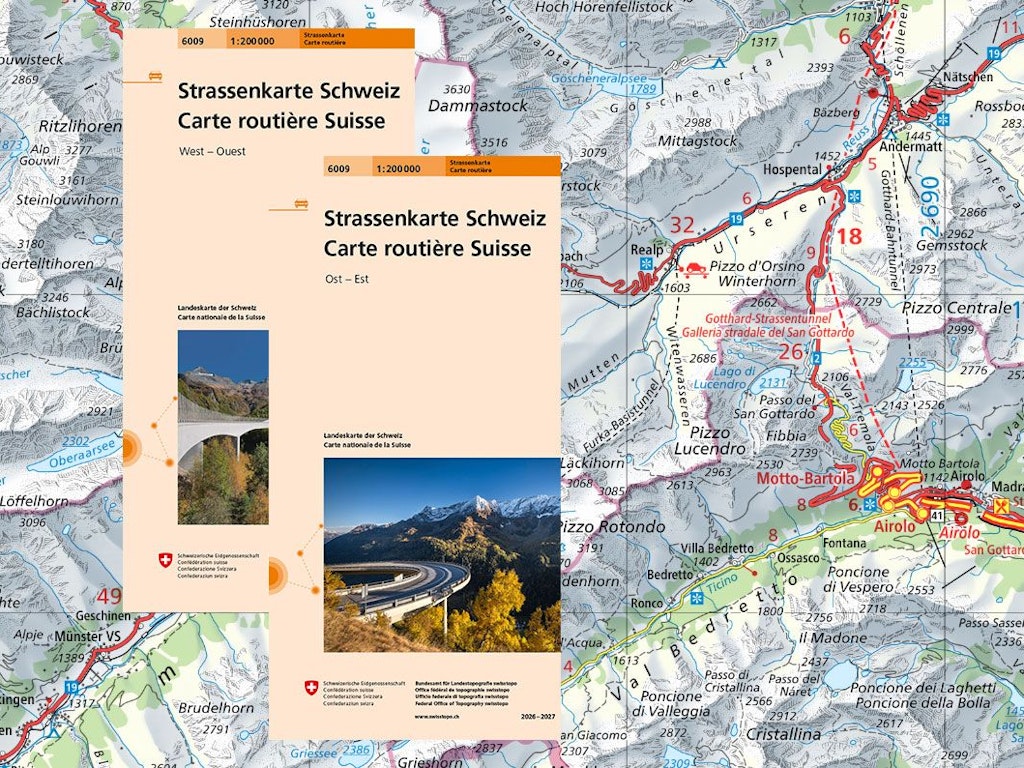 Carte routière de la Suisse au 1:200 000