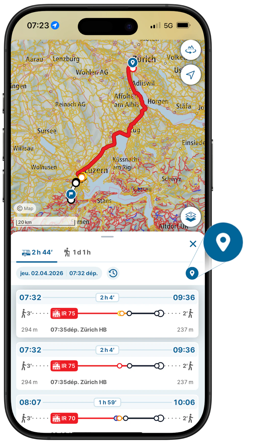 Screen App points de départ flexibles