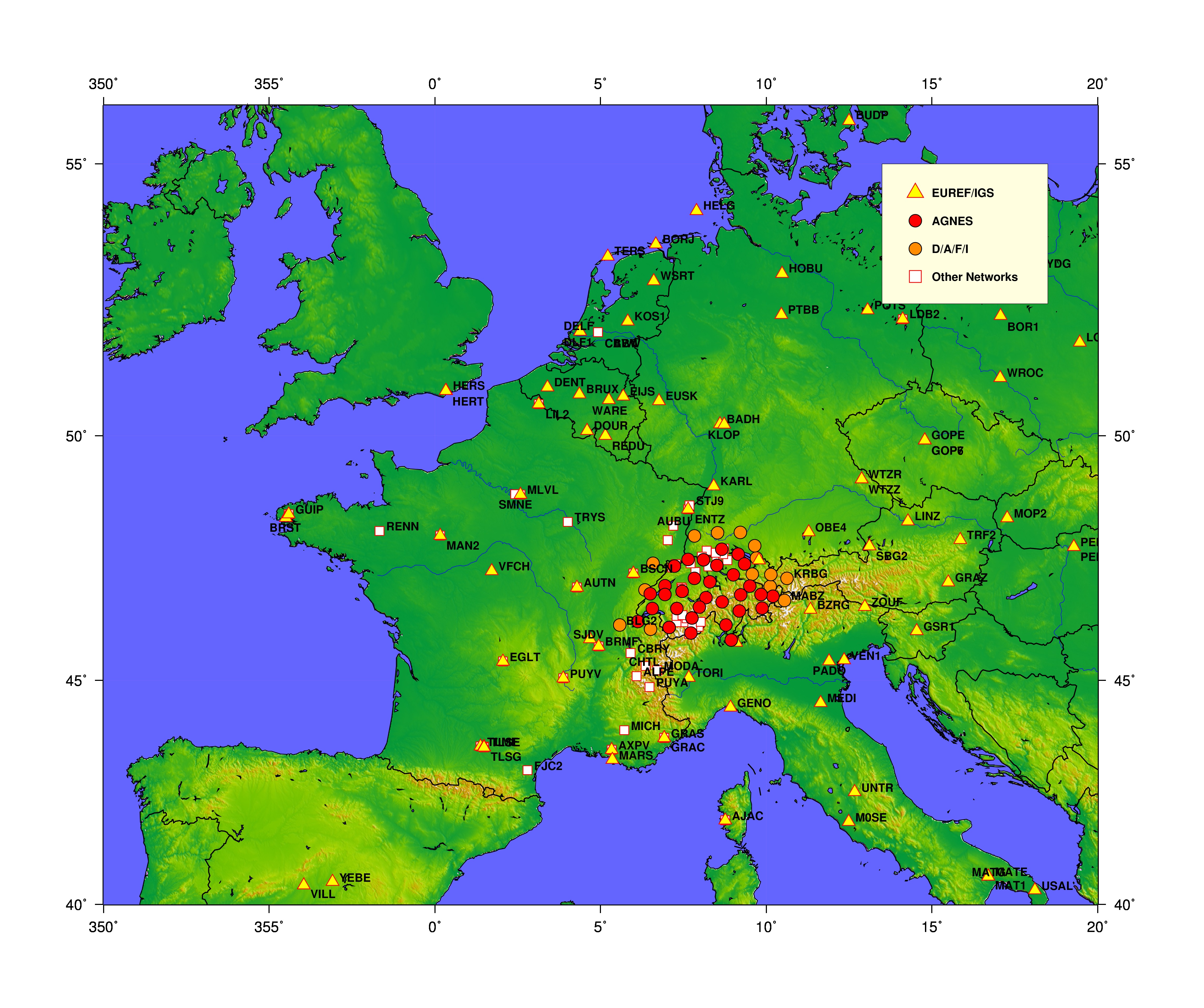 Les stations GNSS dans les évaluations de swisstopo