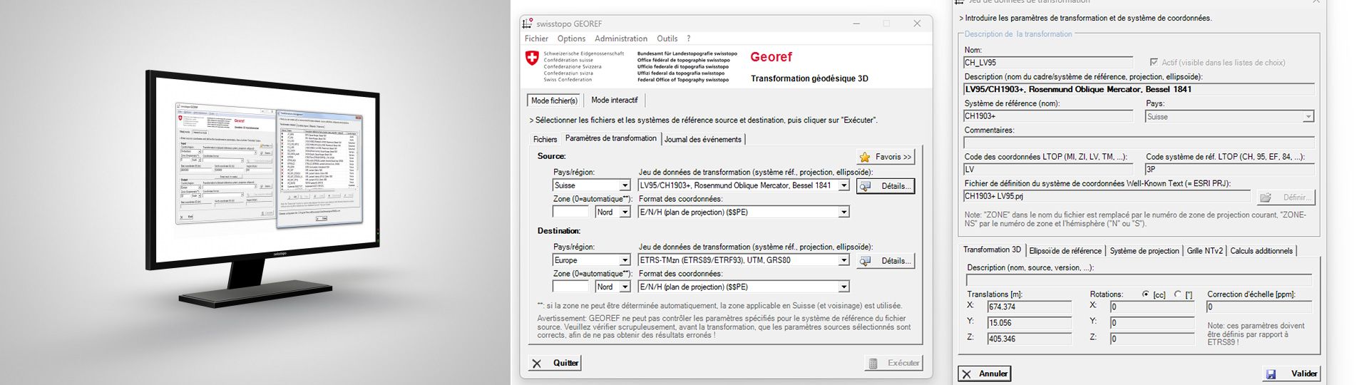 GEOREF: logiciel de changement de référentiel géodésique et de projection pour l’échange et la migration de données de diverses provenances