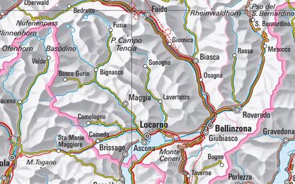 Extrait de la carte synoptique de la Suisse