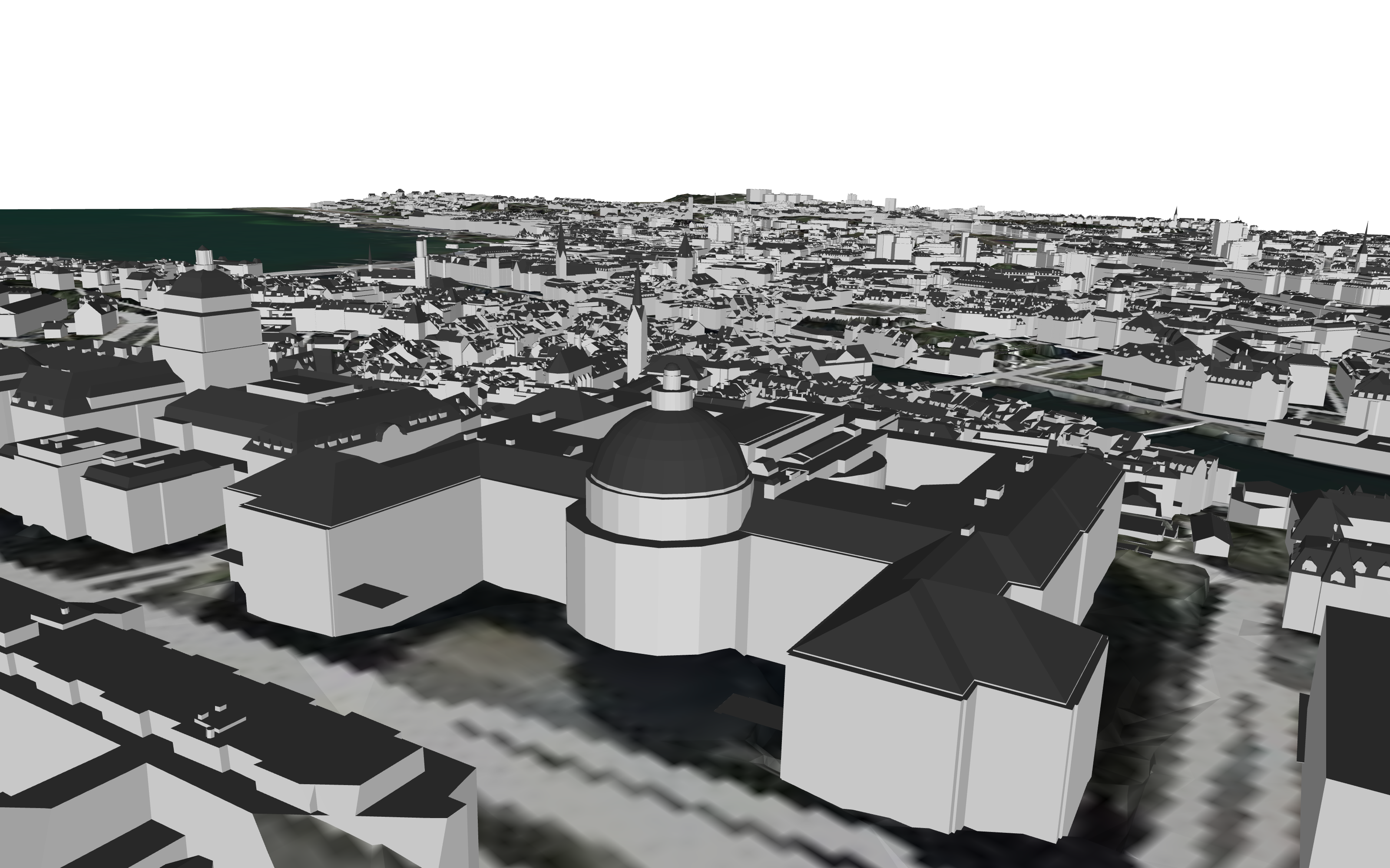 Bâtiments de Zurich en coloration adaptée