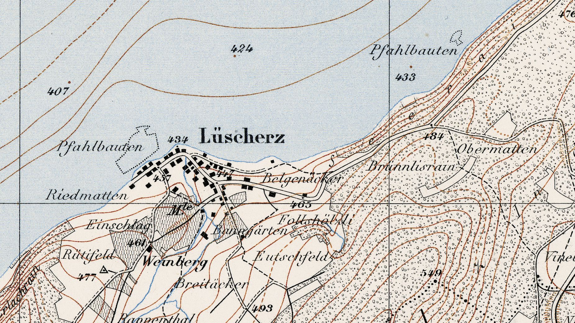 Des constructions lacustres sur le lac de Bienne