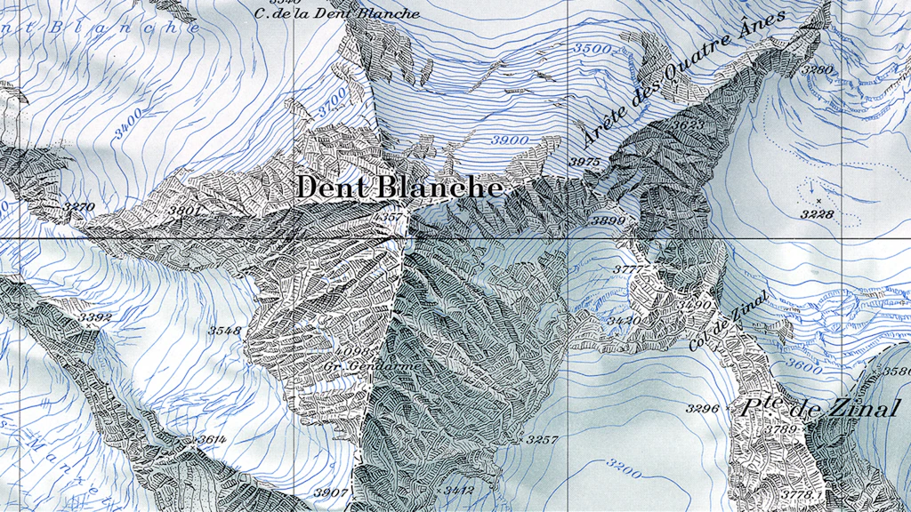 Dent-Blanche sur la carte nationale en 1988