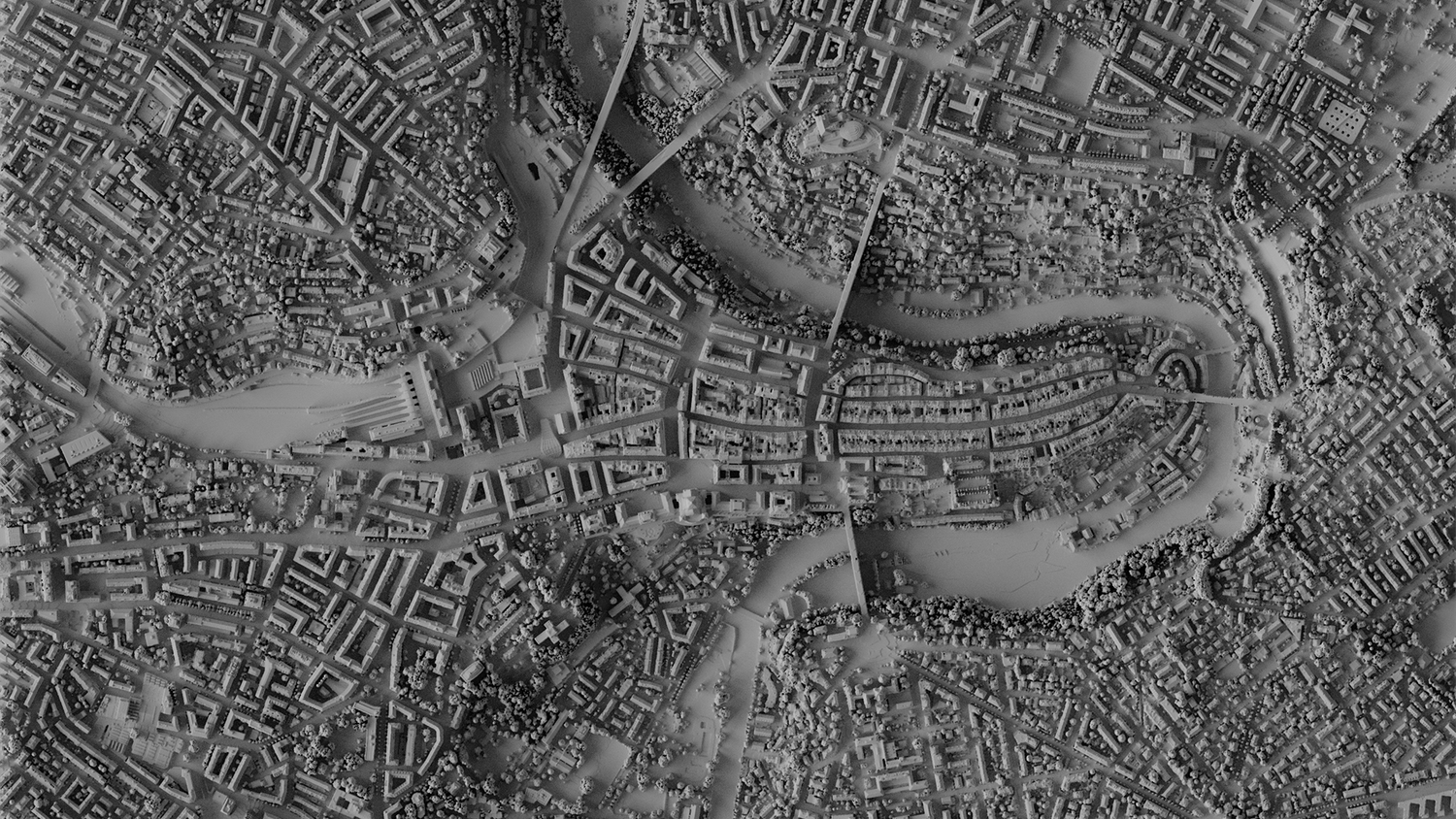 Berne sous forme d'ombrage de relief