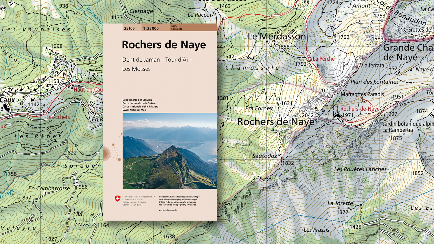 Page de titre de la carte avec extrait de carte en arrière-plan