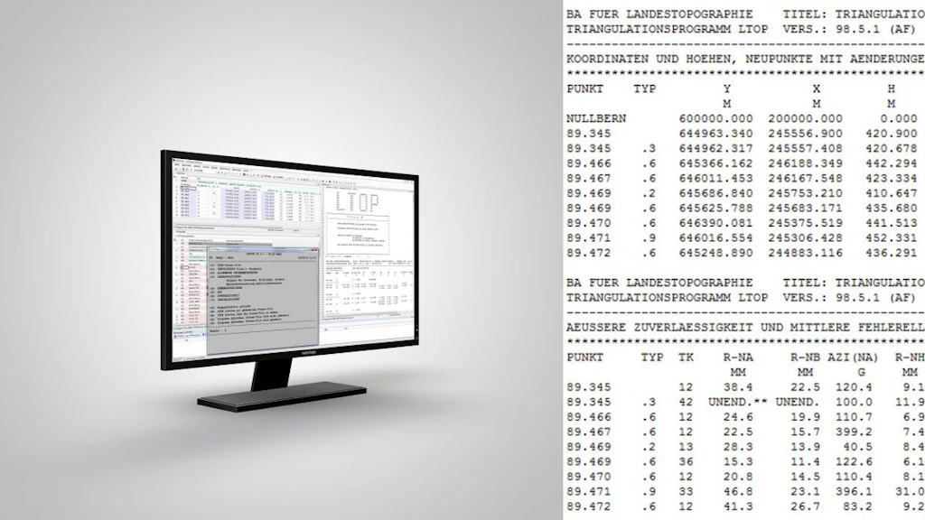 LTOP: logiciel de préanalyse et compensation de réseaux géodésiques