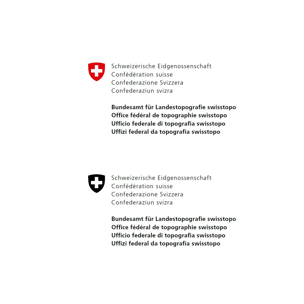 Logo di swisstopo in formato verticale