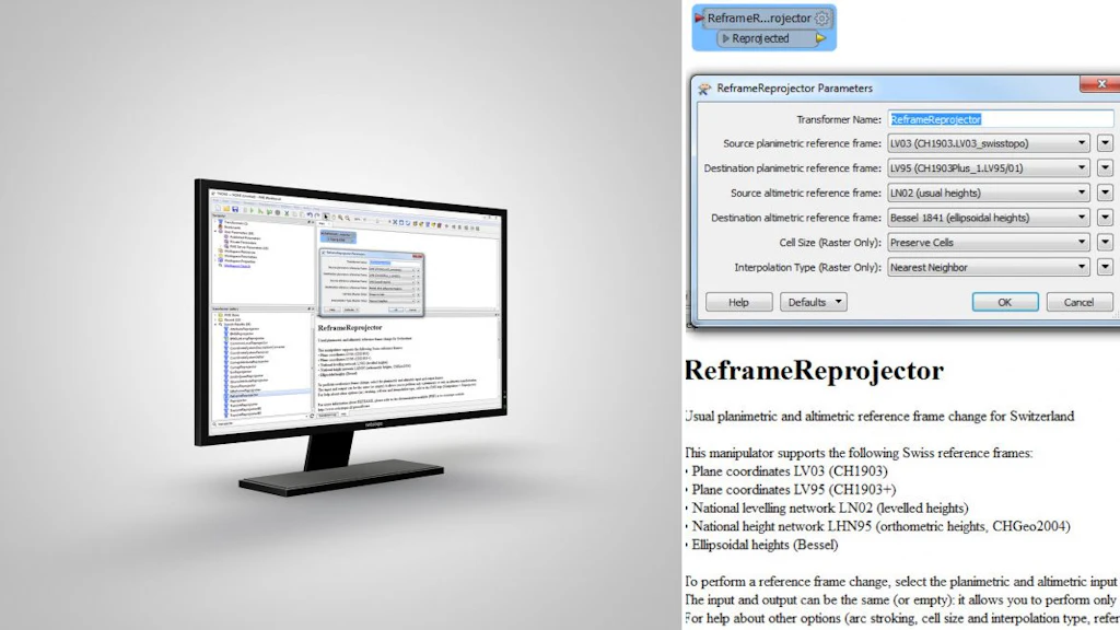 Strumenti GIS e applicazioni software (FME): Plug-in per FME e set di dati per le nuove proiezioni in tempo reale