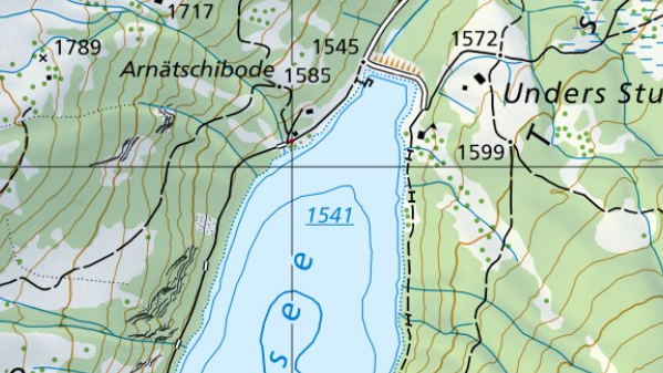 Mappa Lago di Arnon Saanenland