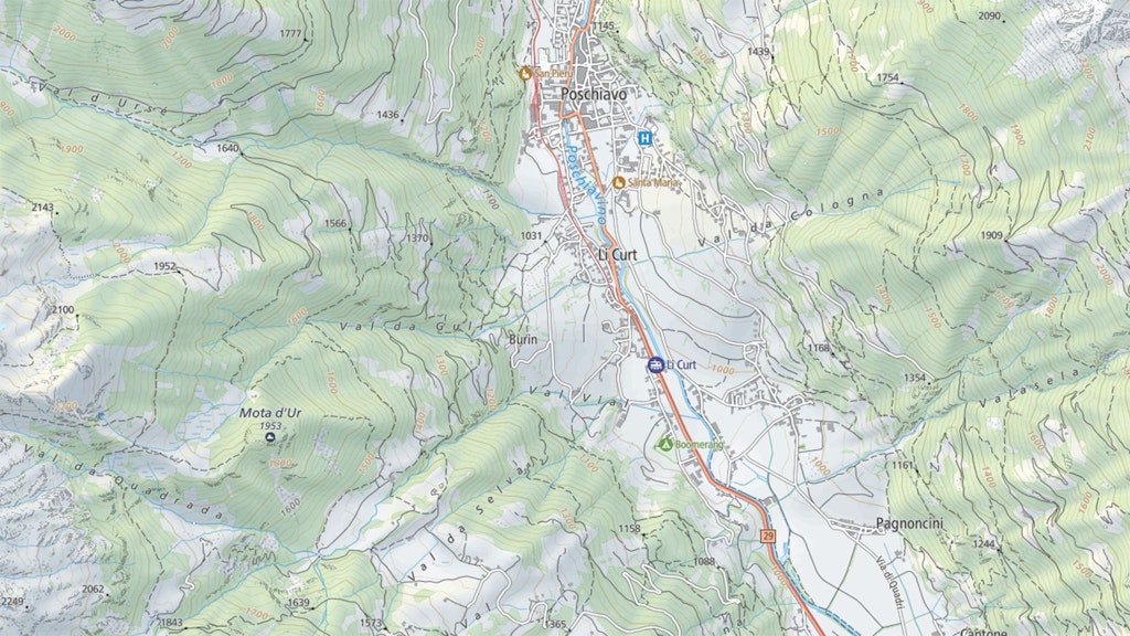 Schermata della Base Map con una sezione di Berna