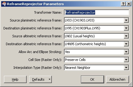 Parametri del Transformer (versione 2.0 FME 2010)