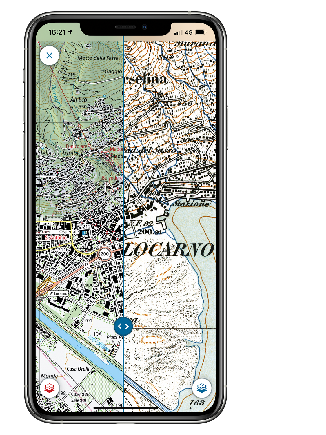 Screen app confrontare le mappe