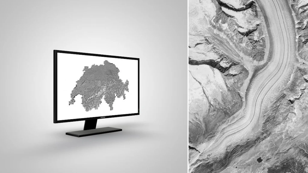 SWISSIMAGE HIST: il mosaico di ortofoto storiche (scattate prima del 1998) in bianco e nero della Svizzera