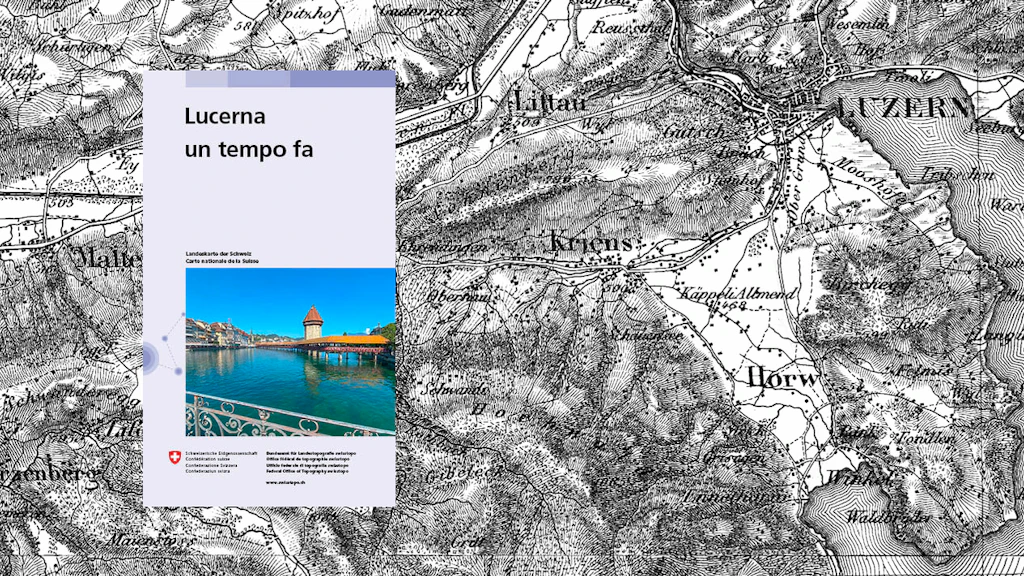 Titolo della carta mySwissMap, sfondo: carta Dufour