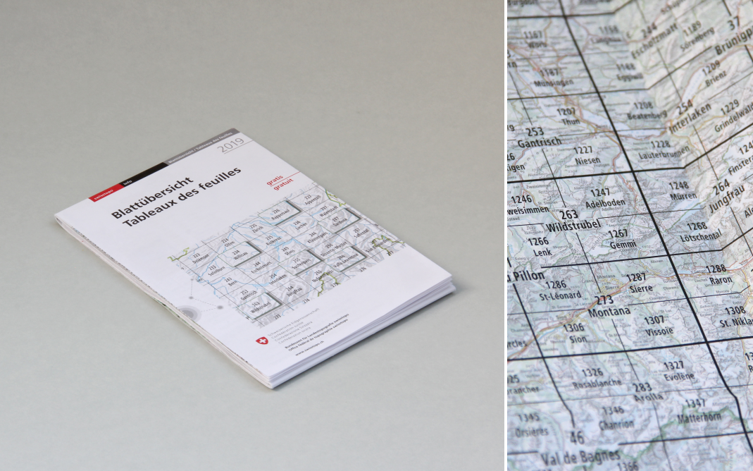 Panoramica di tutti i fogli di mappe in tutte le scale